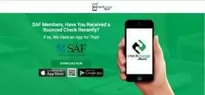 The checXchange Mobile App, available free to SAF members, makes it easier to recover funds from bad checks.