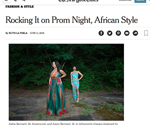 Teens Look to Africa for Prom Style