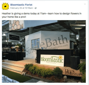 Bloomtastic got a publicity boost by participating in the Columbus Home & Garden Show. Owner Heather Waits described the experience as an opportunity to combat customers' insecurity with ordering and caring for flowers.
