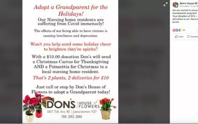 Florist’s ‘Adopt a Grandparent’ Effort Plants Joy in Local Nursing Homes