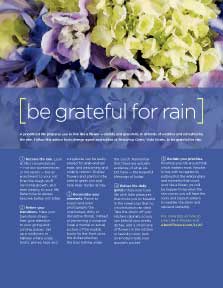 LIVE LIKE A FLOWER: Be Grateful for Rain