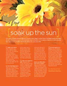 LIVE LIKE A FLOWER: Soak Up the Sun