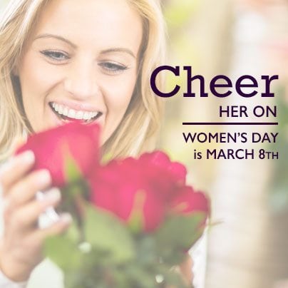 small graphic Cheer her on, mother's day March8
