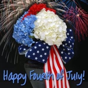 Remind social media followers to include flowers in their Fourth of July celebrations. The Society of American Florists provides members with seven Facebook sharable graphics. Among them, “Guaranteed Fireworks,” “Happy 4th!” and “Red, White & Bloom.”