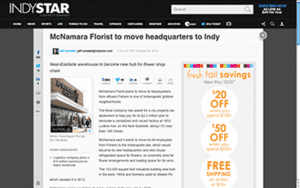 McNamara Florist is gearing up for an extensive relocation early next year. The current headquarters, which the florist has occupied for about 15 years, are located at a far end of the company’s delivery area.