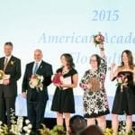 The American Academy of Floriculture 2015 inductees take the stage during SAF Amelia Island 2015 to celebrate their accomplishments.