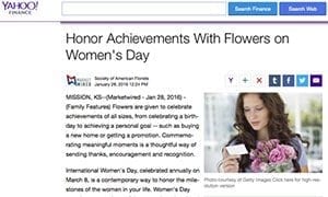 Pop Culture Picks Up on Women’s Day. Will the Floral Industry?