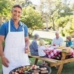 Image of dad on the grill on Father's Day
