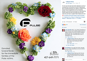 facebook post from In Bloom Florist, Orlando, Florida