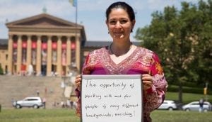 In advance of the 2016 Democratic National Convention, the host committee asked local Philadelphia business owners to share thoughts about the city on social media. Gabriella Nemati of Nature’s Gallery Florist was one business owner to participate in that effort.