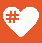 Heart with a hashtag inside