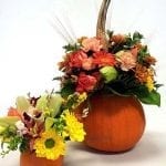 Pumpkins are the key to higher Thanksgiving sales at a British Columbia shop, where flower-filled squash attract customers looking for centerpieces and hostess gifts.