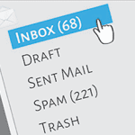 image of an inbox with 68 unread messages