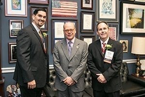 Jeff Newlin of Teleflora (left) and Michael Pugh of Pugh’s Flowers in Memphis (right) meet with Rep. Steve Cohen (D-Tennessee) at CAD 2016. “I highly recommend investing the time to attend and to participate,” Newlin said. “The impact that one individual can make by verbalizing the issues on Capitol Hill, and then by taking the message home is tremendous.”