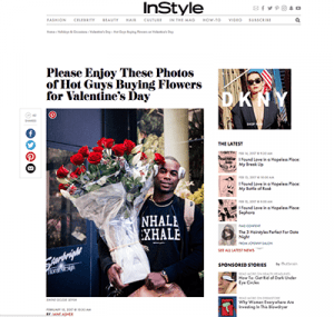 Nic Faitos’ Starbright Floral got excellent placement in an InStyle.com piece on “hot guys” and the flowers they give because he picked up a phone call from a photojournalist and made sure he was accessible and easy to work with.