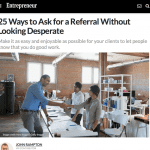 article from Entrepreneur online about asking for referrals