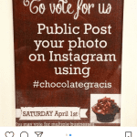 Instagram post for Gracis Flowers regarding chocolate