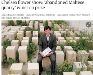 Garden designer James Basson won the top prize at the Chelsea Flower Show this year for a design he called “stark” and intentionally “brutal.”