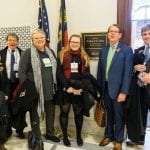 Shown: Delegates from the North Carolina delegation Debby Sacra and Ted Todd, The Blossom Shop Florist; Dana and Emma Cook, Julie’s Florist; Michael Trogdon, Burge Flower Shop; and Mark Yelanich, Metrolina Greenhouses