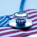 the American Flag with stethoscope