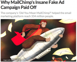 chimp on a rocket that looks like it's taking off with mail flying away