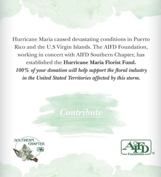 AIFD Foundation Launches Hurricane Maria Florist Fund