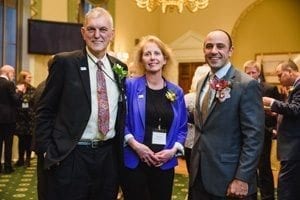 Rep. Panetta (pictured right) met with Benno Dobbe of Holland America Bulb Farms, Inc., and SAF Growers Council member Diana Roy of Resendiz Brothers Protea Growers, LLC, at the Cut Flower Caucus Reception during the 2017 Washington DC Fly-In hosted by Certified American Grown.