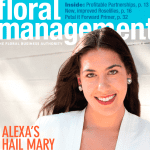Alexa Maniaci’s wedding platform, Aflutter, went live in the fall. It includes a mobile app. Maniaci was profiled in 2016 in Floral Management magazine for her efforts to reinvigorate her family’s business