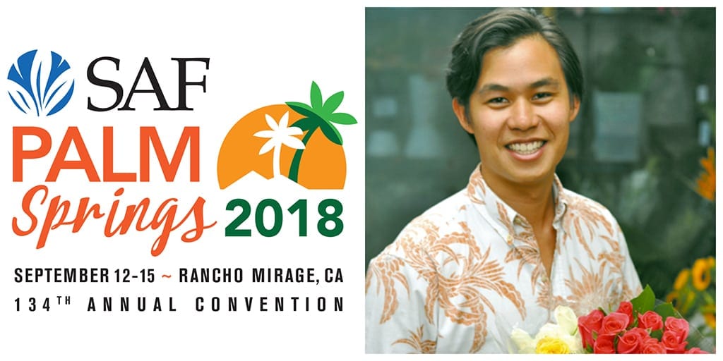 Reece Nakamoto Farinas, sales and marketing director at Beretania Florist, will present "Sales Jolt! Photos that Sell," at SAF Palm Springs 2018.