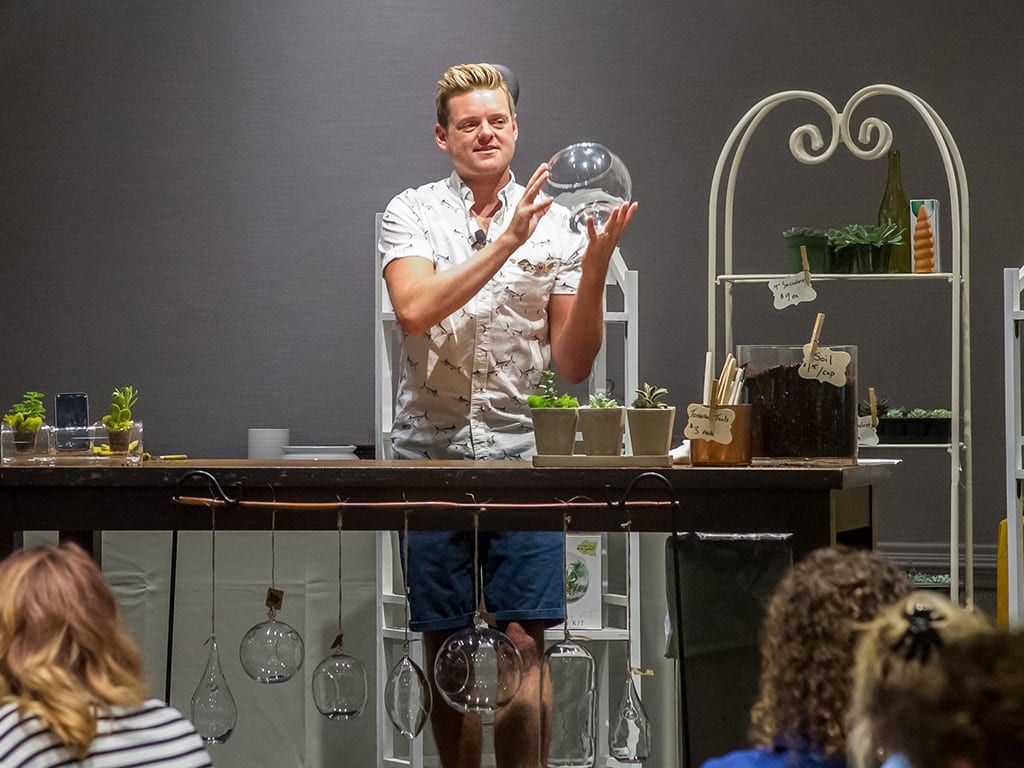 Terrarium bars cater to plant-loving millennials. Derek Woodruff, AIFD, PFCI, CF, will show how to set one up during SAF Palm Springs 2018.