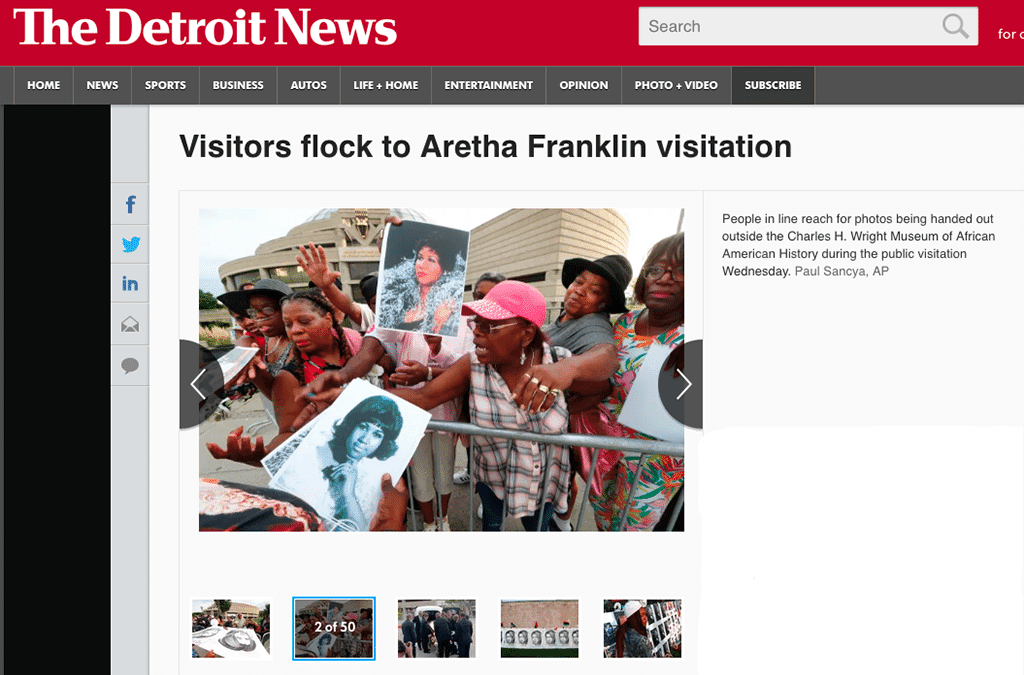 SAF Florist Designs For Aretha Franklin Memorial Events