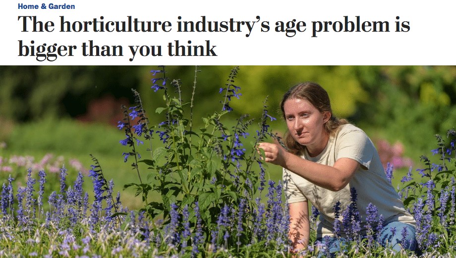 In an Aug. 5 story, The Washington Post detailed efforts to attract younger workers into horticulture fields.
