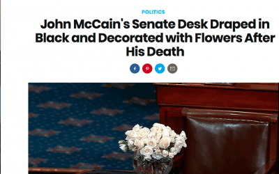As Lawmakers Share Memories, Flowers Adorn Sen. McCain’s Desk