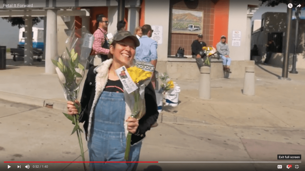 Taylor Farms, Sakata Seed America, Kitayama Brothers and Green Valley Floral partnered for Petal It Forward in Salinas, California, in 2017, showing off logo aprons in this YouTube video.