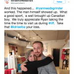 Persistent tweets, chalk full of heart and a sense of humor, helped Grinder Coffee attract Ryan Gosling and earn major social media attention.