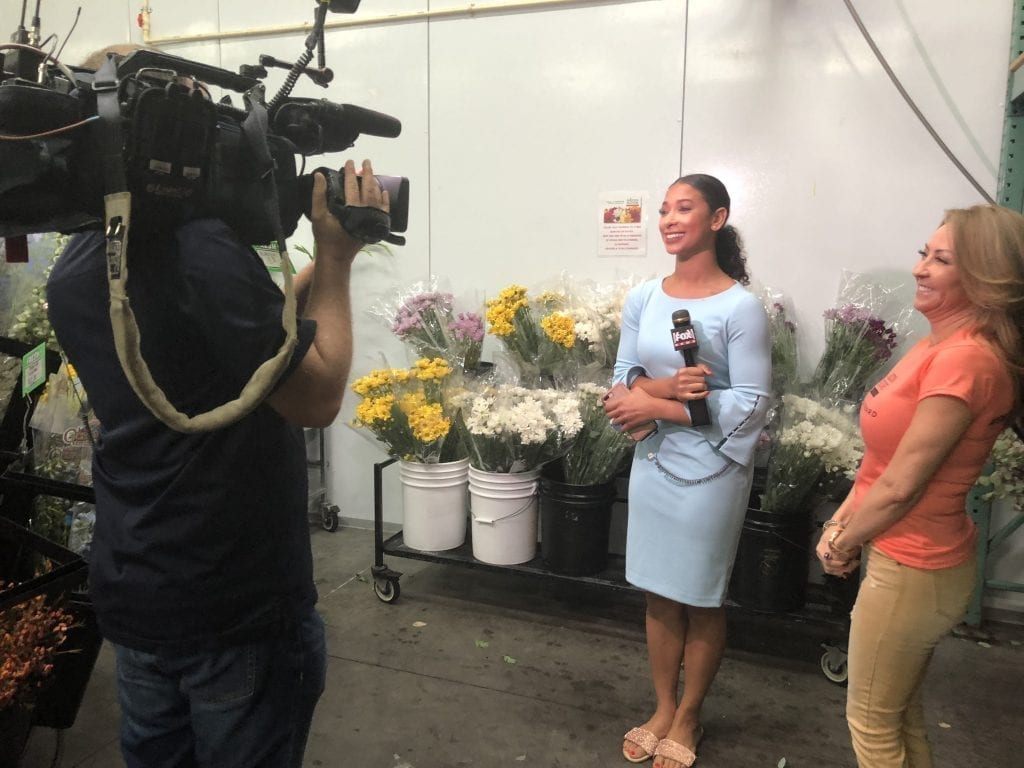 In Phoenix, Arizona Family Florist also scored high-profile news coverage for its efforts, with a visit from Fox 10’S “Phoenix Morning Show.” Co-owner Cheryl Dunham explained the concept behind Petal It Forward live, giving context to the broader national effort