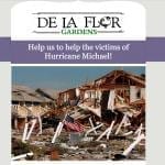 As she did last year after hurricanes Harvey and Irma, Deborah De La Flor, AIFD, PFCI, of De La Flor Gardens in Cooper City, Florida, is coordinating an effort to deliver nonperishable food, bottled water, toiletries and other needed supplies to victims of the storm