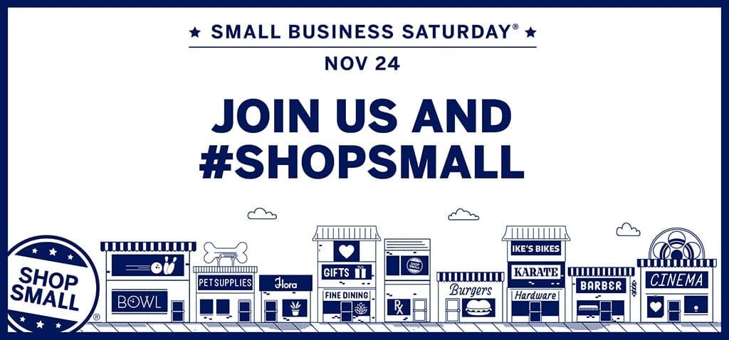 Download Small Business Saturday promotional materials such as this email header and a suggested email to send customers at ShopSmall.com/MarketingSupport.