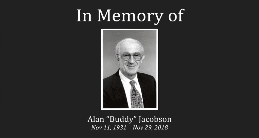 Alan “Buddy” Jacobson: 1931 –2018
