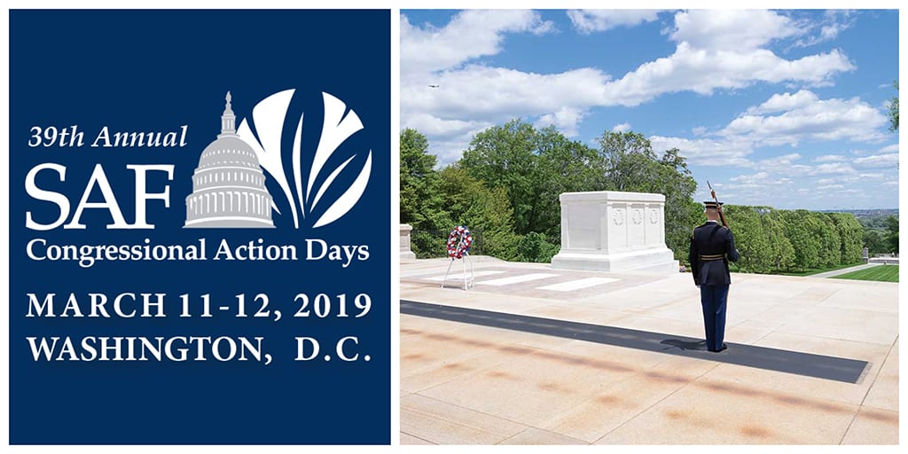 SAF’s 39th Annual Congressional Action Days features a visit to Arlington National Cemetery, where participants will explore America’s rich history, witness the time-honored ceremonies and take in the scenic grounds and landscapes.