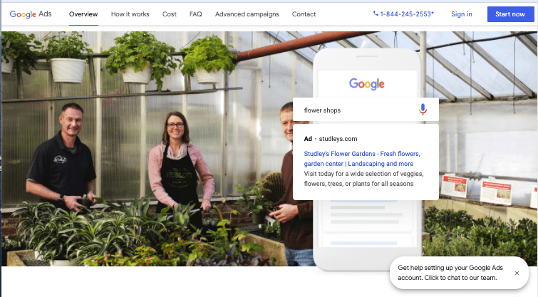New Hampshire Florist Featured in Google Ad