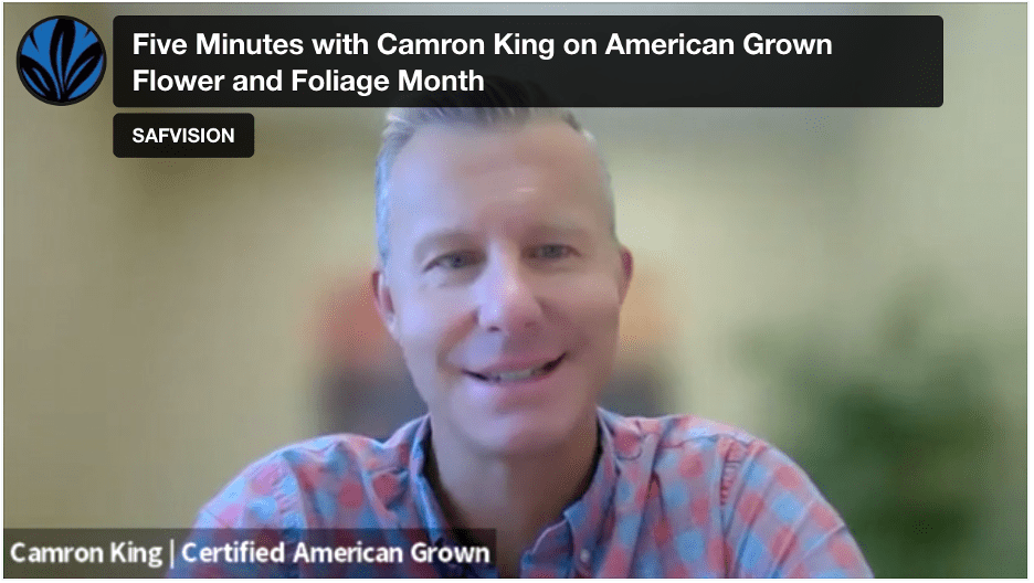 Five Minutes with Camron King on American Grown Flowers and Foliage Month